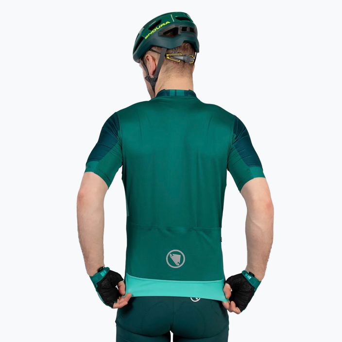 Vyriški dviračių marškinėliai Endura FS260 Print S/S emerald green 4