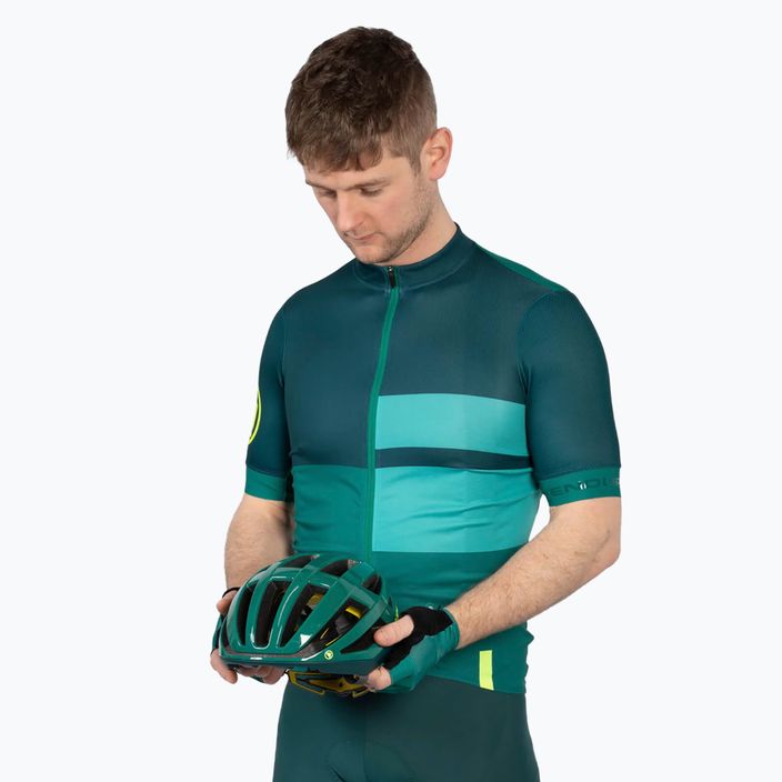 Vyriški dviračių marškinėliai Endura FS260 Print S/S emerald green 5