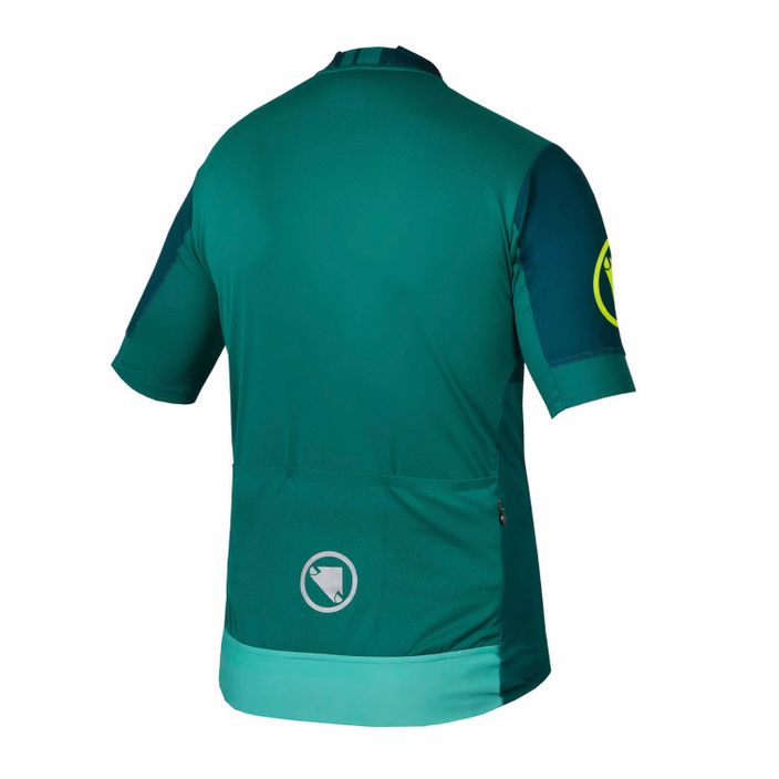 Vyriški dviračių marškinėliai Endura FS260 Print S/S emerald green 10