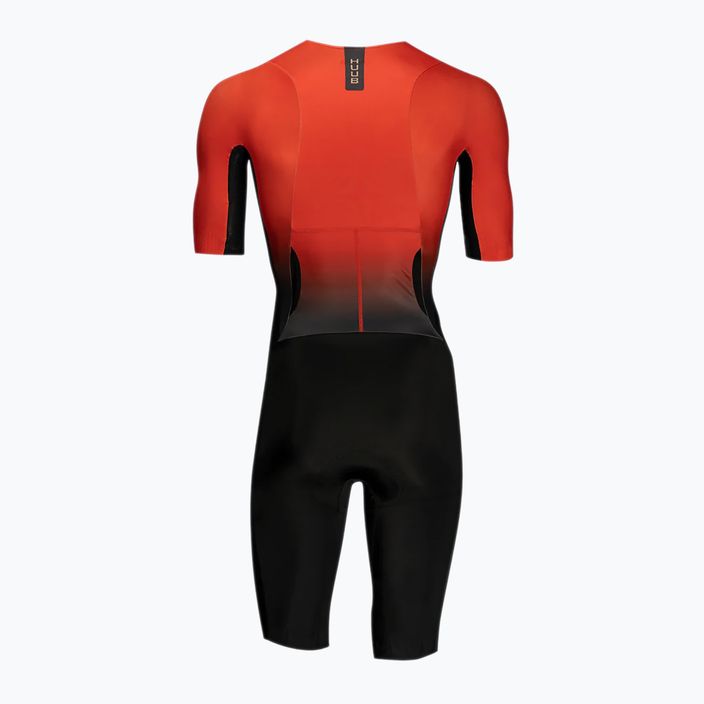 Vyriškas triatlono kombinezonas HUUB Collective Tri Suit black/red fade 2
