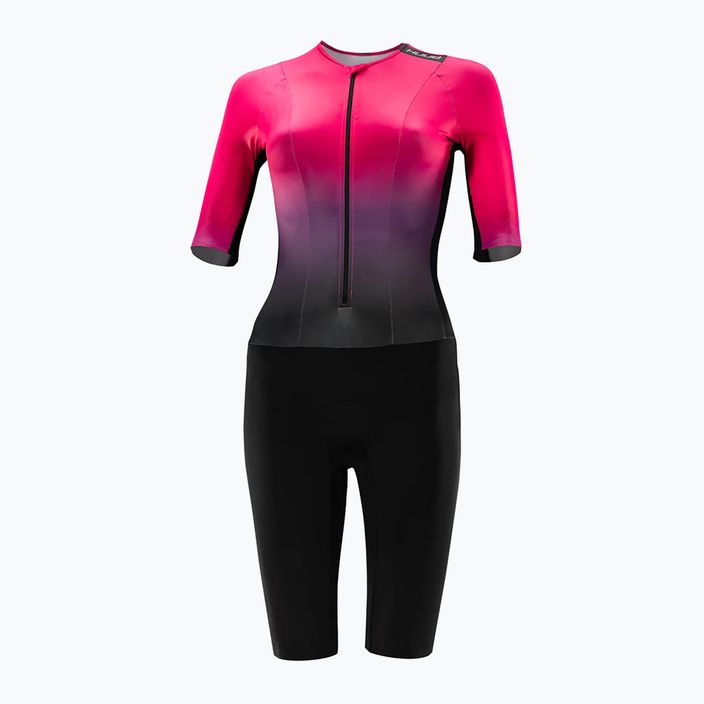 Moteriškas triatlono kombinezonas HUUB Collective Tri Suit black/rose fade 3