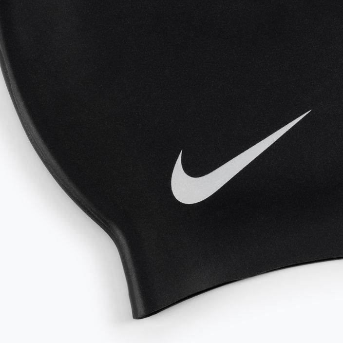 Nike vientisa silikoninė vaikiška plaukimo kepuraitė juoda TESS0106-001 2