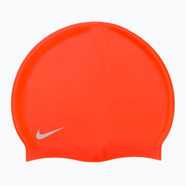 Nike vientisa silikoninė vaikiška plaukimo kepuraitė oranžinė TESS0106-618