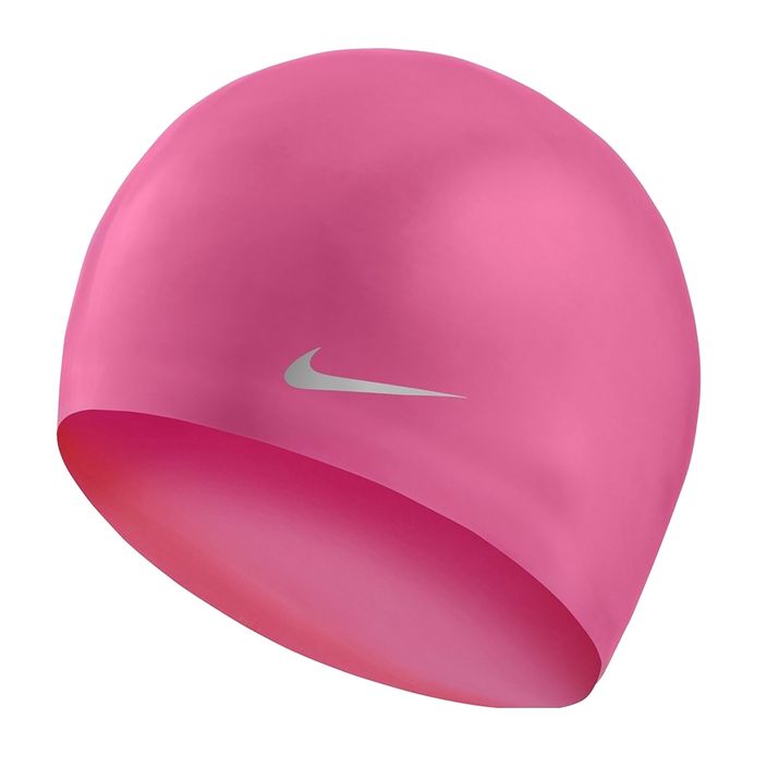 Nike Solid Silikoninė vaikiška plaukimo kepuraitė rožinė TESS0106 2