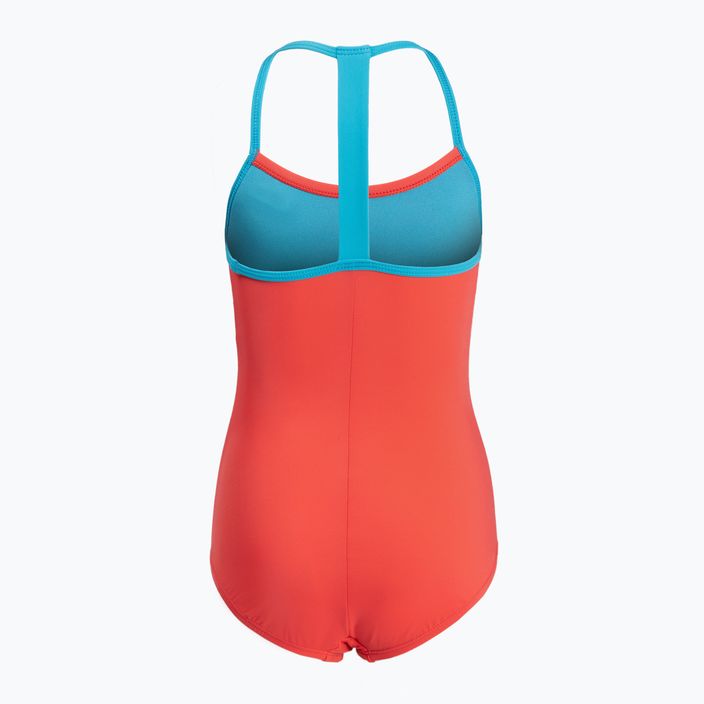 Nike Solid Girl II vaikiškas vientisas maudymosi kostiumėlis oranžinis NESS9629-859 2