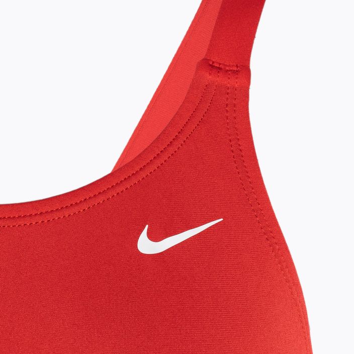 Nike Hydrastrong Solid Fastback moteriškas vientisas maudymosi kostiumėlis raudonas NESSA001-614 3