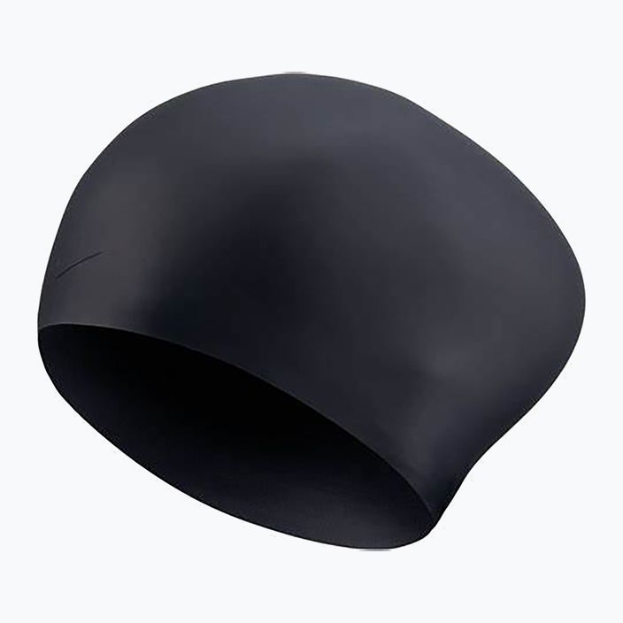 Nike silikoninė ilgų plaukų plaukimo kepuraitė juoda NESSA198-001 4