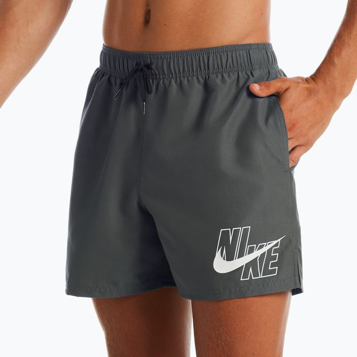 Vyriški maudymosi šortai Nike Logo Solid 5" Volley pilkos spalvos NESSA566-018 2
