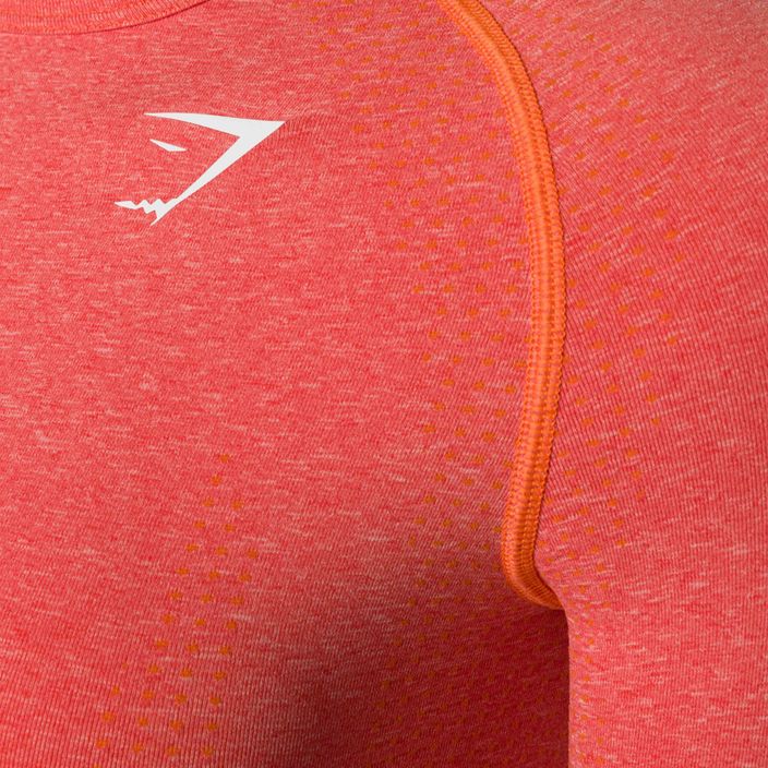 Moteriška treniruočių viršutinė dalis ilgomis rankovėmis "Gymshark Vital Seamless Top" raudona/oranžinė/balta 7