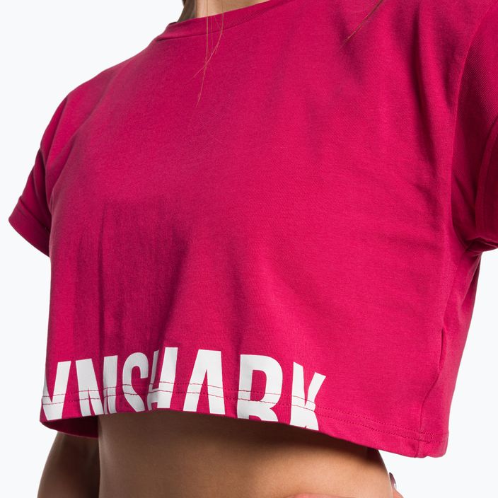 Moterų "Gymshark Training Fraction Crop Top" lava pink 4
