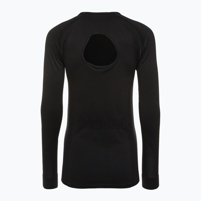 Moterų treniruočių marškinėliai ilgomis rankovėmis Gymshark Flex Top black 7
