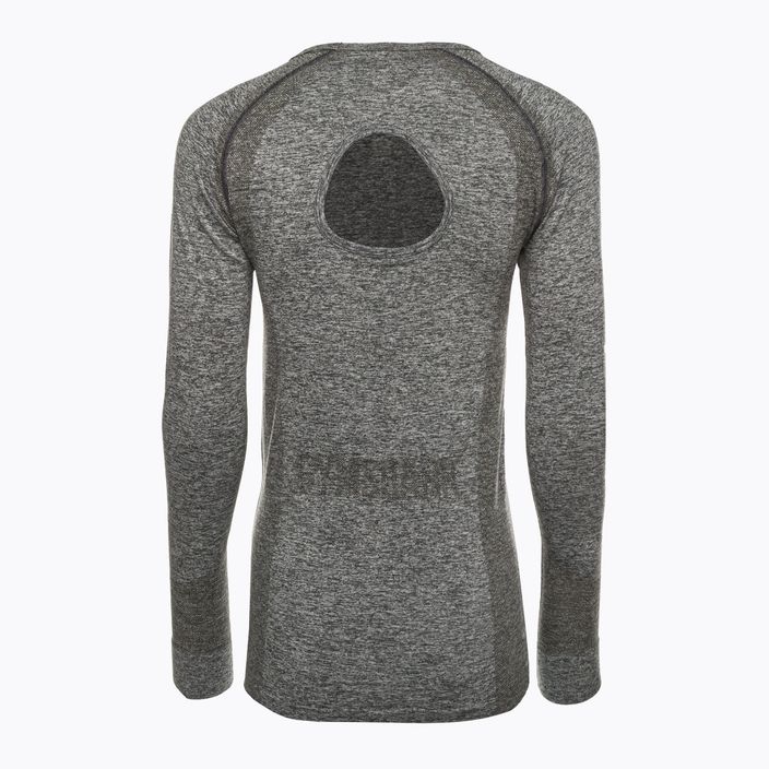 Moterų treniruočių marškinėliai ilgomis rankovėmis Gymshark Flex Top charcoal grey marl 7