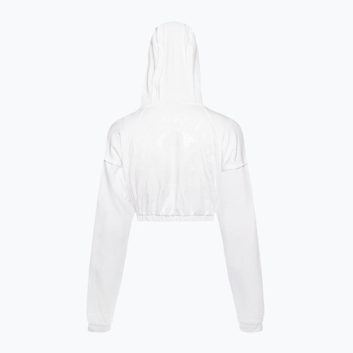 Moteriški treniruočių marškinėliai Gymshark KK Twins Zip Up Crop white 6