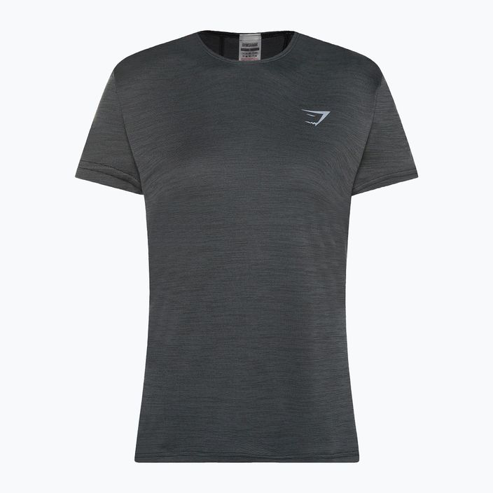 Moteriški marškinėliai Gymshark Running Top SS tamsiai pilkos spalvos treniruočių marškinėliai 5
