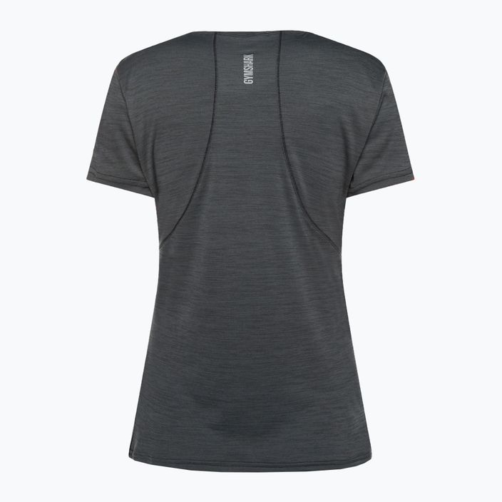 Moteriški marškinėliai Gymshark Running Top SS tamsiai pilkos spalvos treniruočių marškinėliai 6