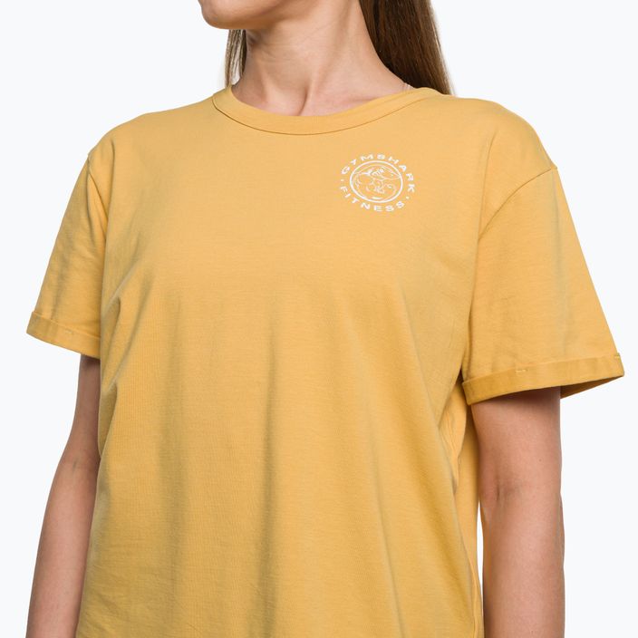 Moteriški treniruočių marškinėliai Gymshark GFX Legacy Tee yellow/white 4