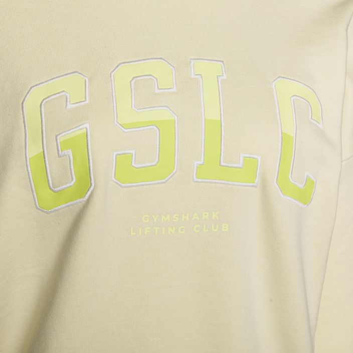 Moteriški treniruočių marškinėliai Gymshark Gfx Gslc Oversized yellow/white 7