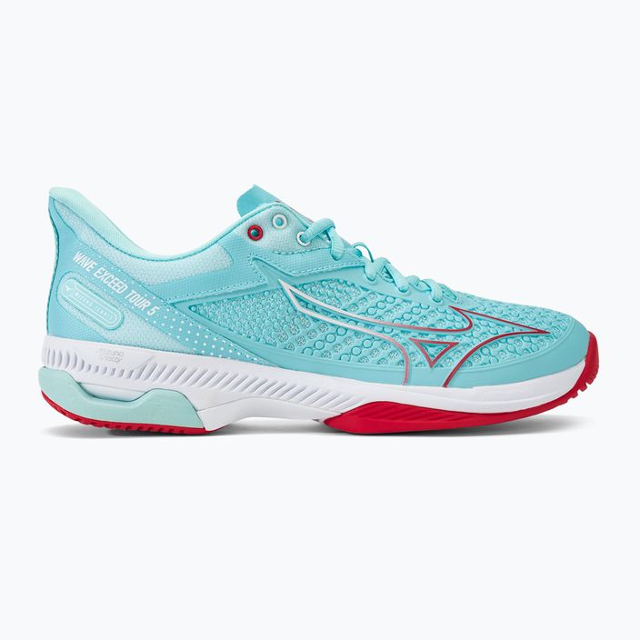 Moteriški teniso batai Mizuno Wave Exceed Tour 5 AC tanger turquoise/fiery coral 2/white 2