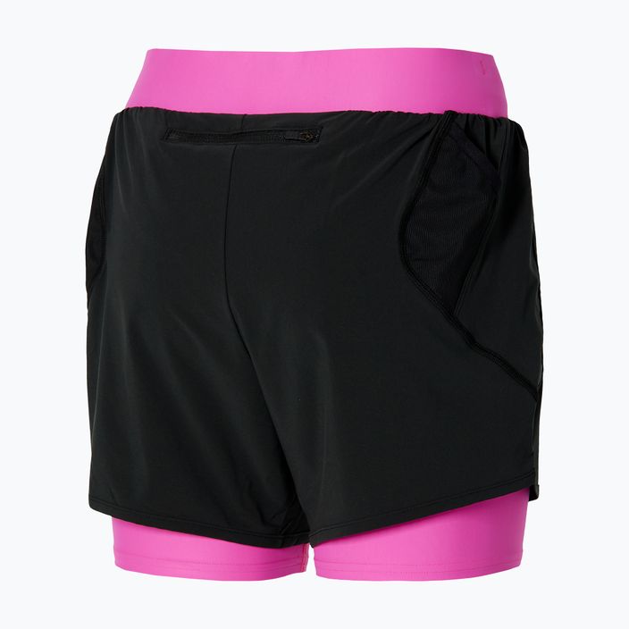Moteriški bėgimo šortai Mizuno ER 4.5 2in1 black/pink 2