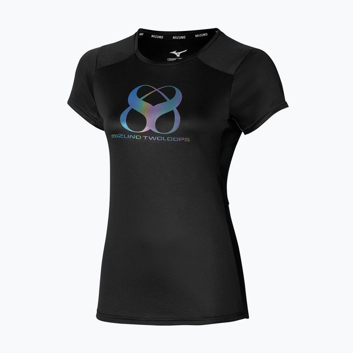 Moteriški marškinėliai Mizuno Two Loops 8 Tee black