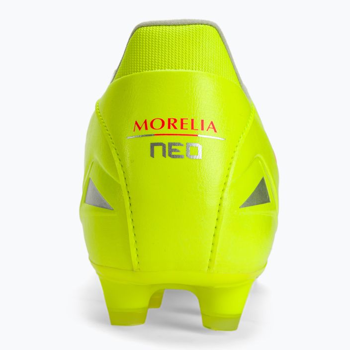Vyriški futbolo batai Mizuno Morelia Neo IV Pro MD safety yellow/fiery coral 2/galaxy silver 8