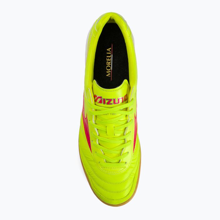 Vyriški futbolo batai Mizuno Morelia Sala Elite IN safety yellow/fiery coral 2/galaxy silver 7