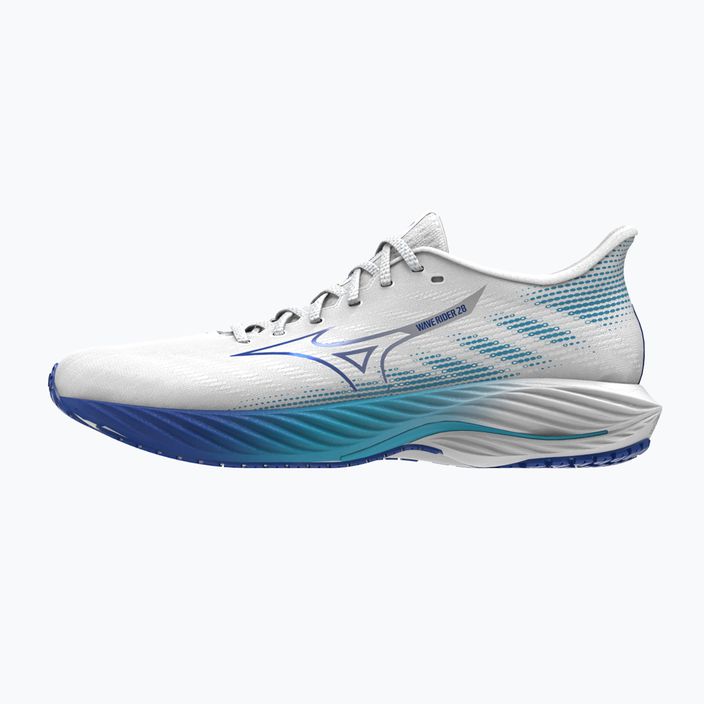 Moteriški bėgimo batai Mizuno Wave Rider 28 white/mugen blue/river blue 8