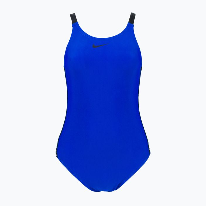 Moteriškas vientisas maudymosi kostiumėlis Nike Logo Tape Fastback blue NESSB130-416