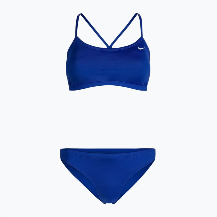 Moteriškas dviejų dalių maudymosi kostiumėlis Nike Essential Sports Bikini blue NESSA211
