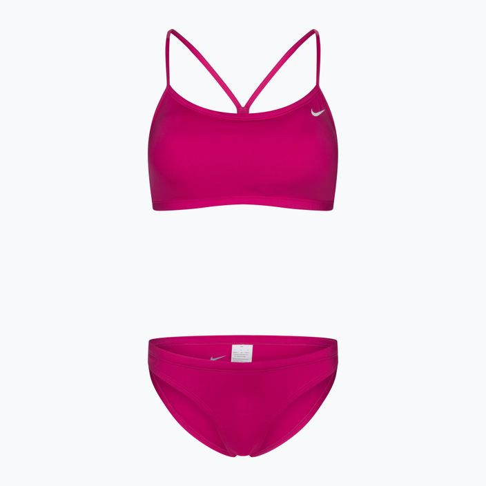 Moteriškas dviejų dalių maudymosi kostiumėlis Nike Essential Sports Bikini pink NESSA211