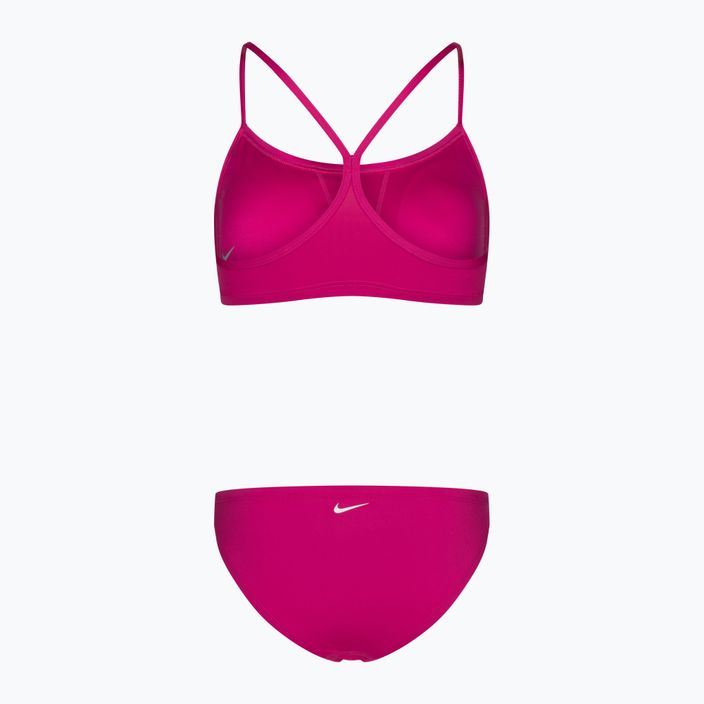 Moteriškas dviejų dalių maudymosi kostiumėlis Nike Essential Sports Bikini pink NESSA211 2