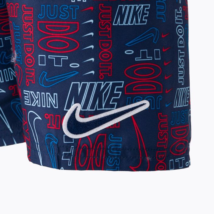 Nike Logo Mashup 8" Volley vaikiški maudymosi šortai tamsiai mėlyni NESSC791-440 3