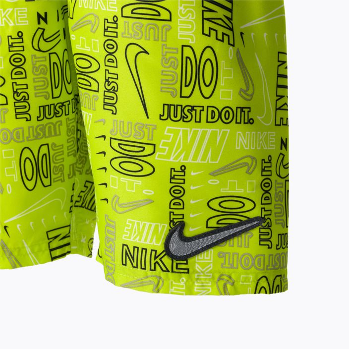 Nike Logo Mashup 8" Volley žali vaikiški maudymosi šortai NESSC791-312 3