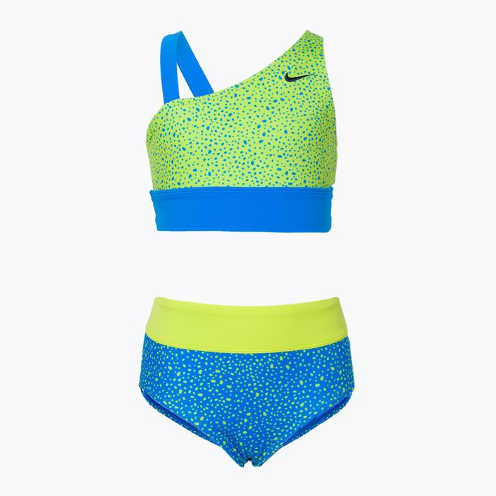Vaikiškas dviejų dalių maudymosi kostiumėlis Nike Water Dots Asymmetrical blue NESSC725-458