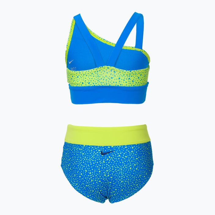 Vaikiškas dviejų dalių maudymosi kostiumėlis Nike Water Dots Asymmetrical blue NESSC725-458 2