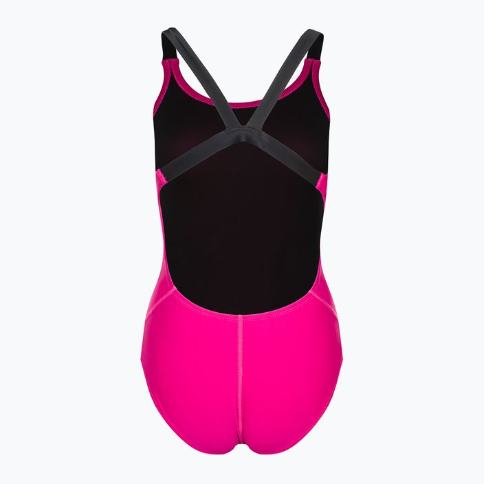 Moteriškas vientisas maudymosi kostiumėlis Nike Logo Tape Fastback pink NESSB130-672 2