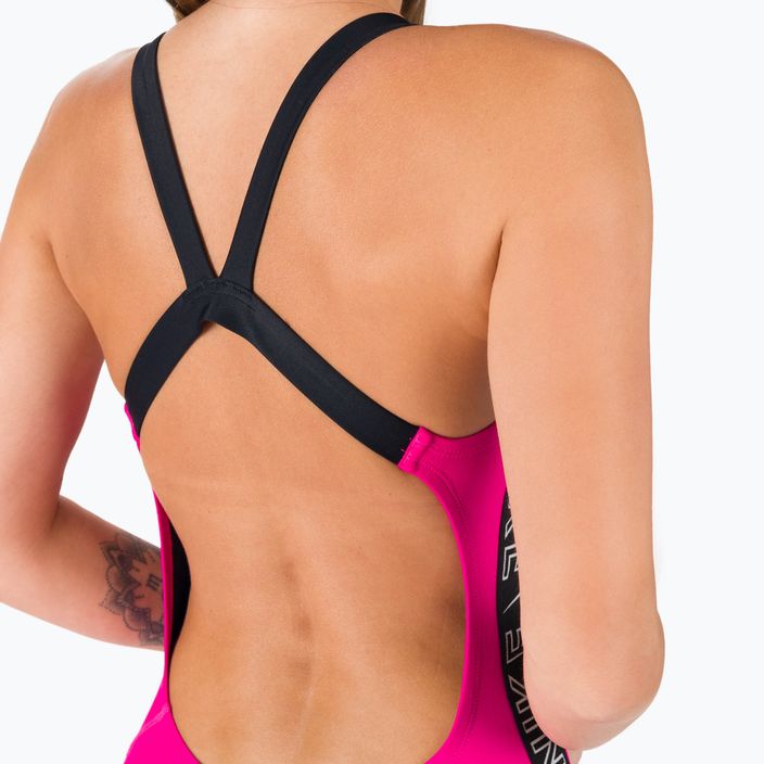 Moteriškas vientisas maudymosi kostiumėlis Nike Logo Tape Fastback pink NESSB130-672 8