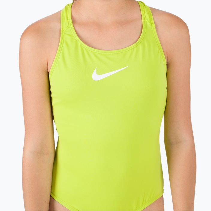 Nike Essential Racerback vaikiškas vientisas maudymosi kostiumėlis žalias NESSB711-312 7