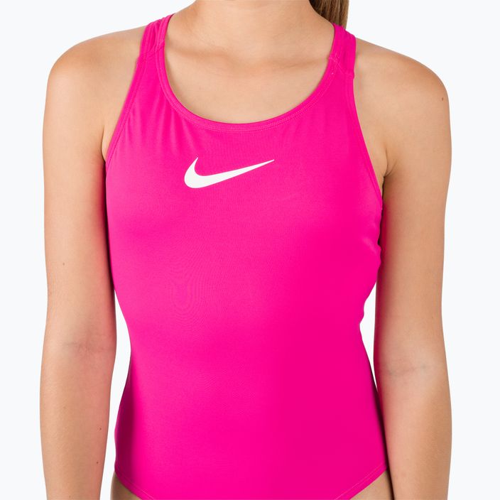 Nike Essential Racerback vaikiškas vientisas maudymosi kostiumėlis rožinės spalvos NESSB711-672 4