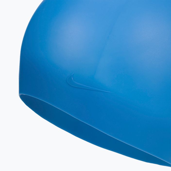 Nike silikoninė ilgų plaukų plaukimo kepuraitė mėlyna NESSA198-460 2
