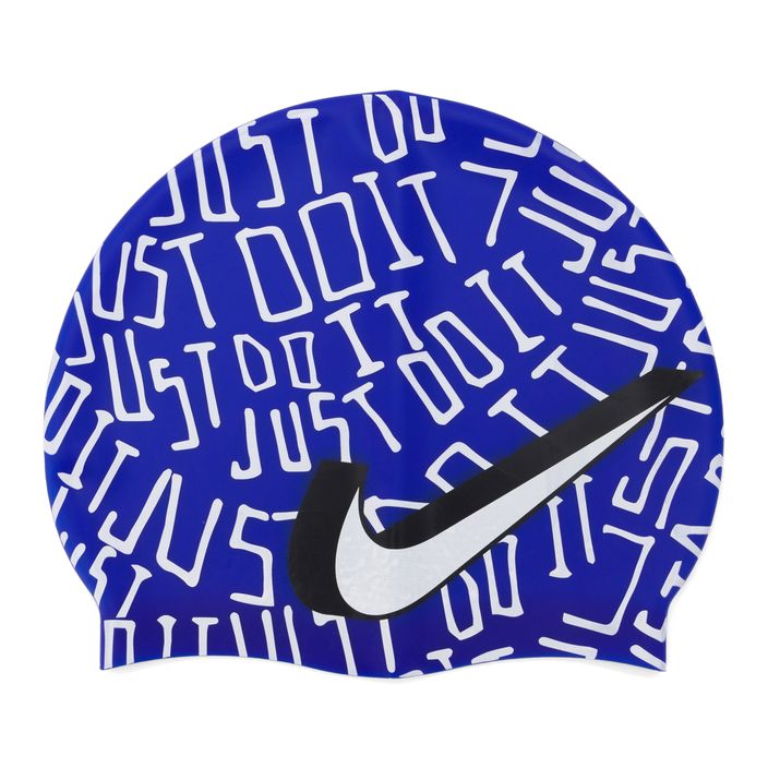 Nike Jdi Scribble Graphic 2 plaukimo kepuraitė mėlyna NESSC159-418 2