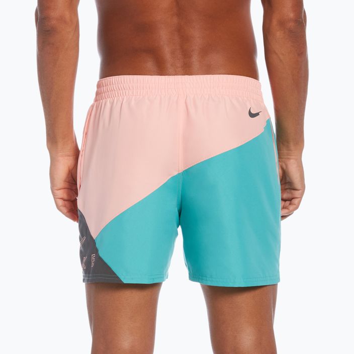 Vyriški maudymosi šortai Nike Logo 5" Volley pilkos spalvos NESSC470-018 7