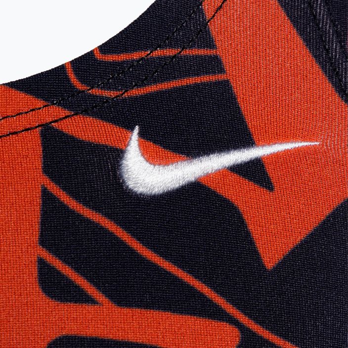 Nike daugkartinės spaudos Fastback vaikiškas vientisas maudymosi kostiumėlis Orange NESSC760-631 3