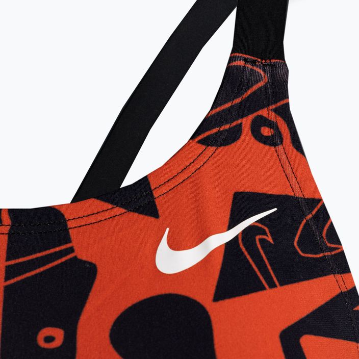 Moteriškas vientisas maudymosi kostiumėlis Nike Multiple Print Fastback orange NESSC050-631 3