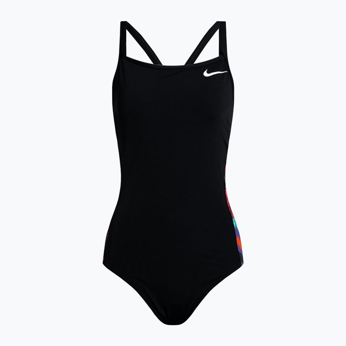 Moteriškas vientisas maudymosi kostiumėlis Nike Multiple Print Racerback Splice One black NESSC051-001
