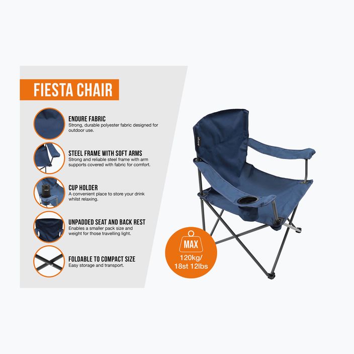 Vango Fiesta Tourist Chair džinsinė tamsi 5