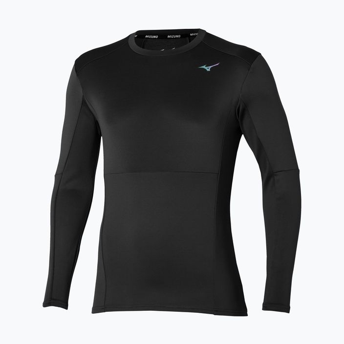 Vyriški bėgimo marškinėliai ilgomis rankovėmis Mizuno Thermal Charge Breath Thermo black