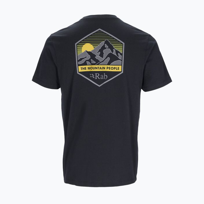 Rab Stance Mountain Peak vyriški trekingo marškinėliai pilki QCB-66 4