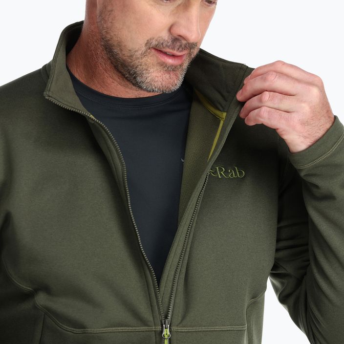 Rab Geon vyriškas vyriškas vilnonis džemperis su gobtuvu, žalias QFE-95-ARM 5