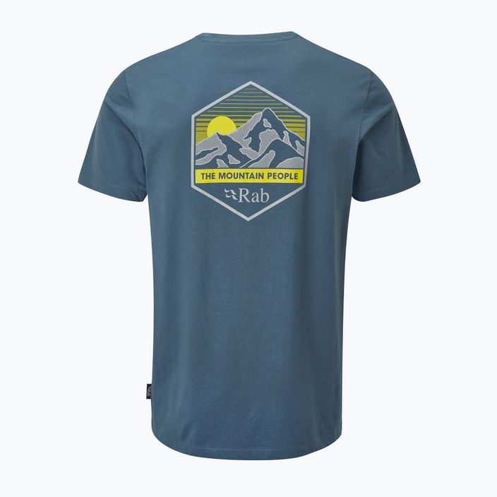 Rab Stance Mountain Peak vyriški trekingo marškinėliai mėlyni QCB-66 5